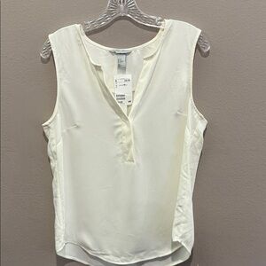 H&M Cream Sleeveless Blouse